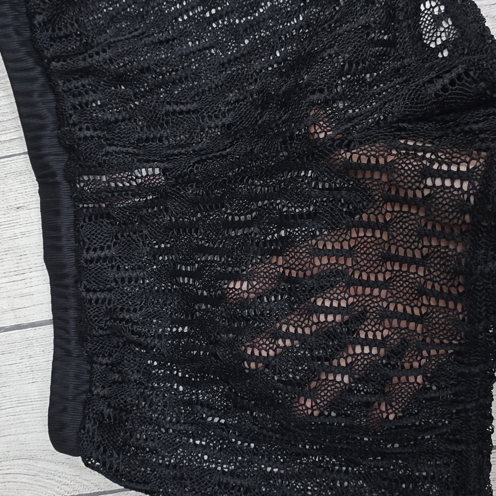 Black Lace Sleep Swimsuit Cover Shorts Size Small - Picture 4 of 4